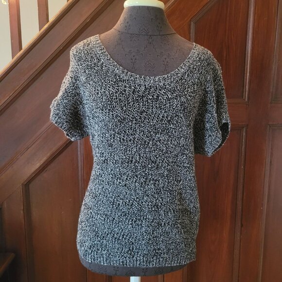 Eddie Bauer Sweaters - Eddie Bauer Womens Black & White Textured Knit Sweater Size L